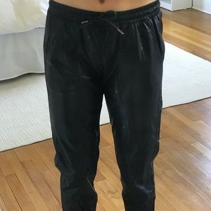 Zara Faux Leather Joggers